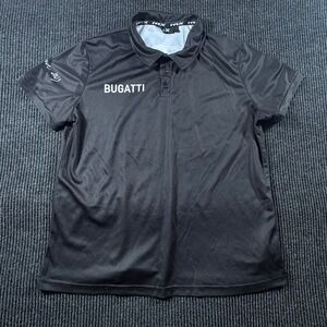 HRX Polo Shirt Mens L Black Bugatti Drive 2023 Short Sleeve EB Logo Sportswear